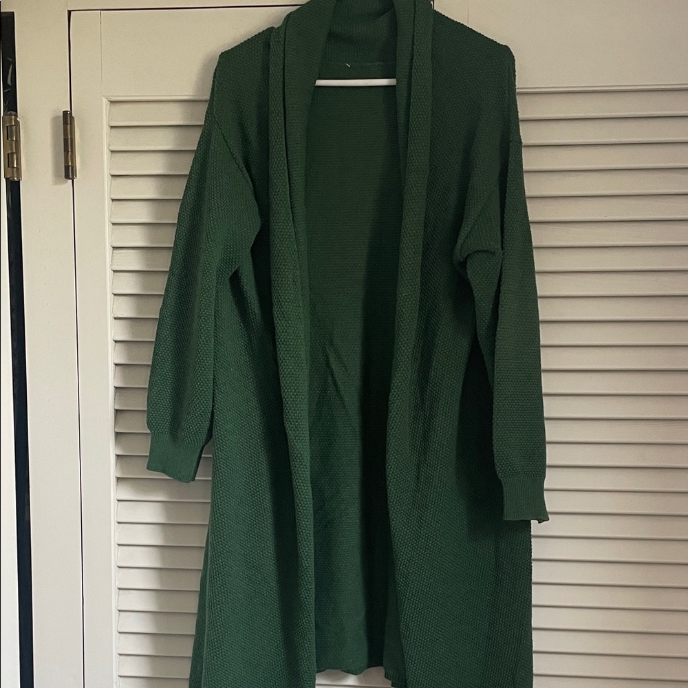 Free People Forest Green Cardigan